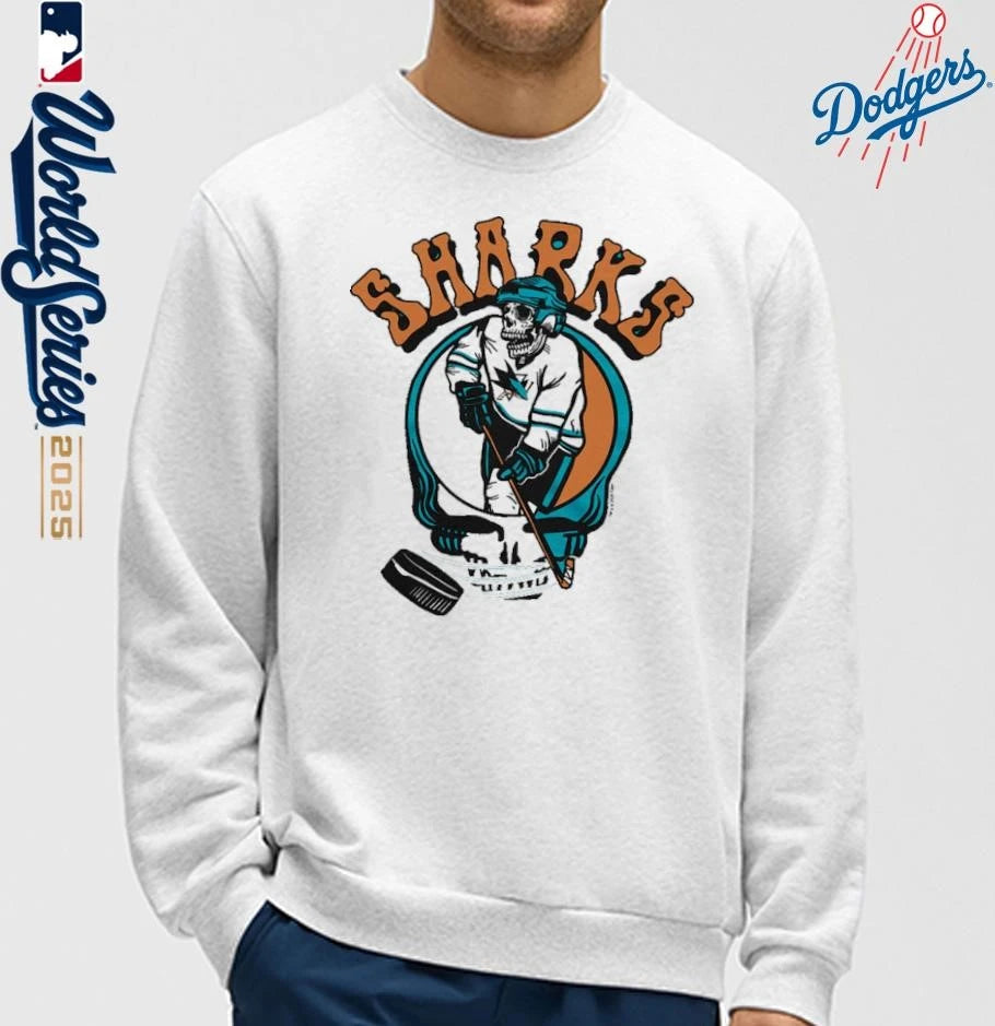 Official San Jose Sharks Homage Grateful Dead T-Shirt