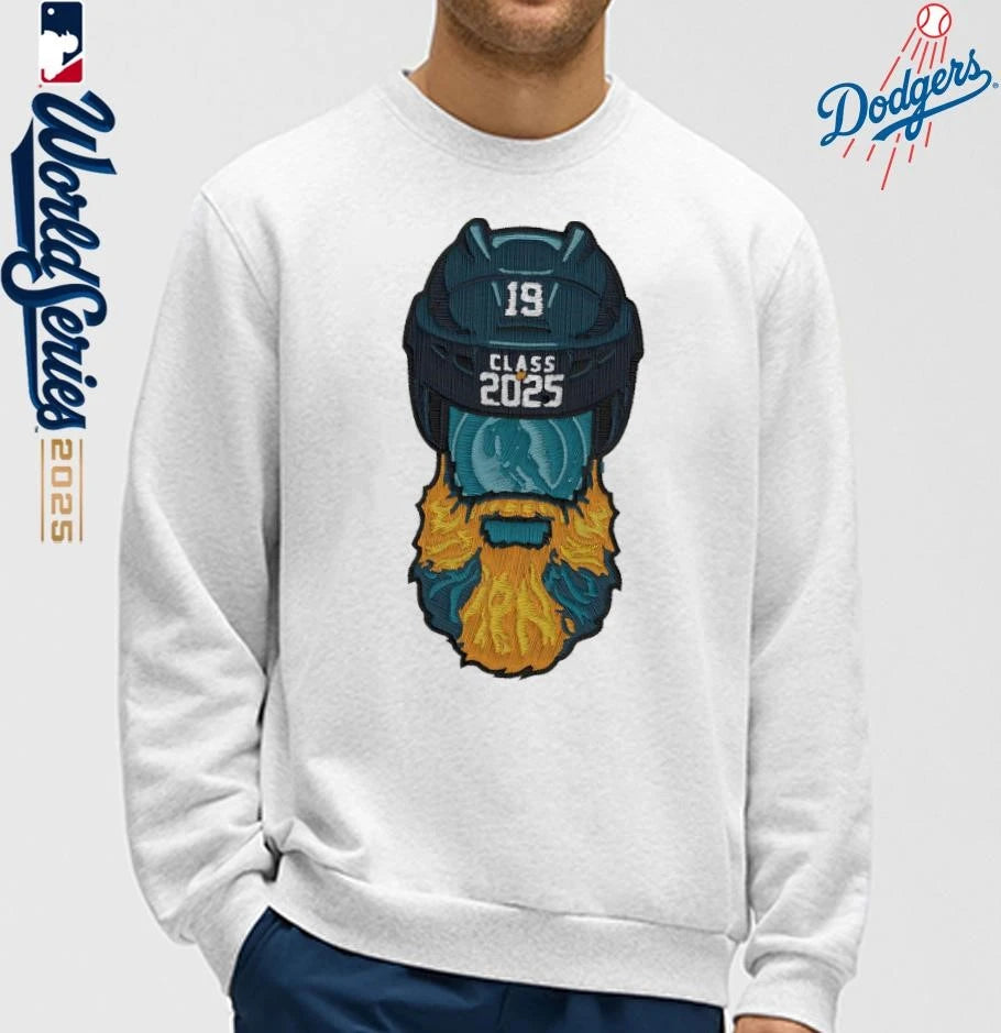 Official San Jose Sharks Jumbo Hall of Fame Beard Logo 2025 T-Shirt