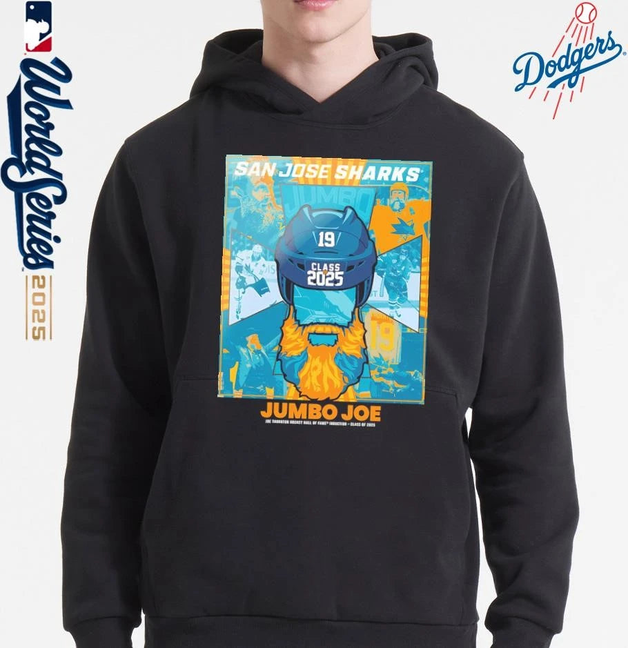 Official San Jose Sharks Jumbo Joe Thornton Hockey Hall of Fame Induction Class Of 2025 T-Shirt