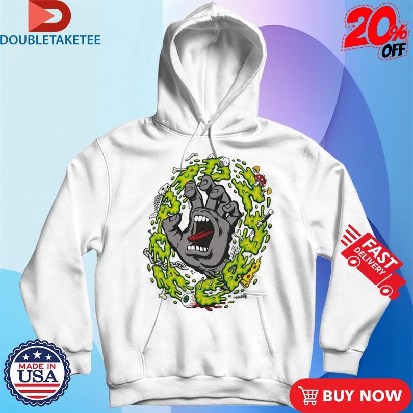 Official Santa Cruz Slime Scream Hand Shirts