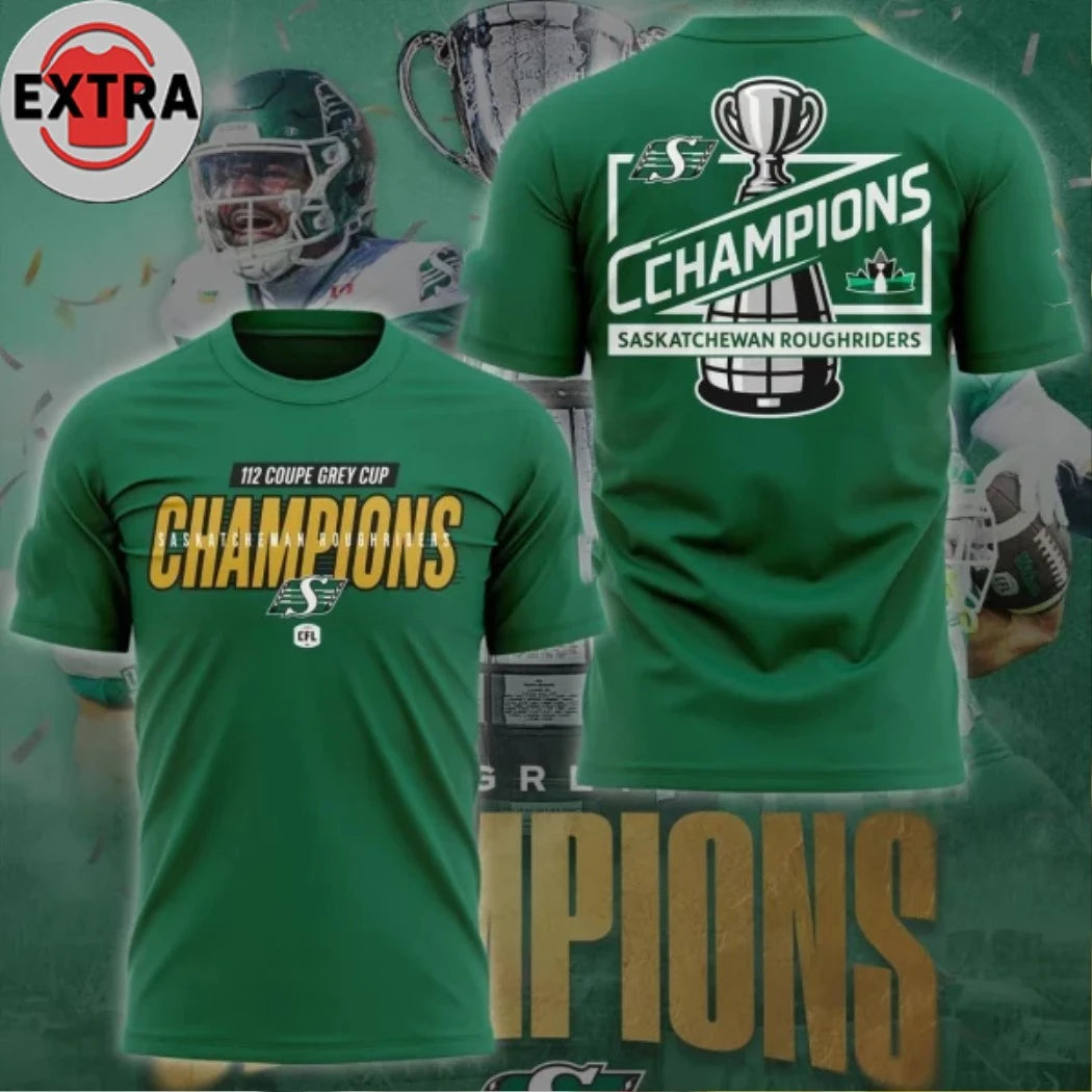 Official Saskatchewan Roughriders Grey Cup Champions 2025 Logo Shirt