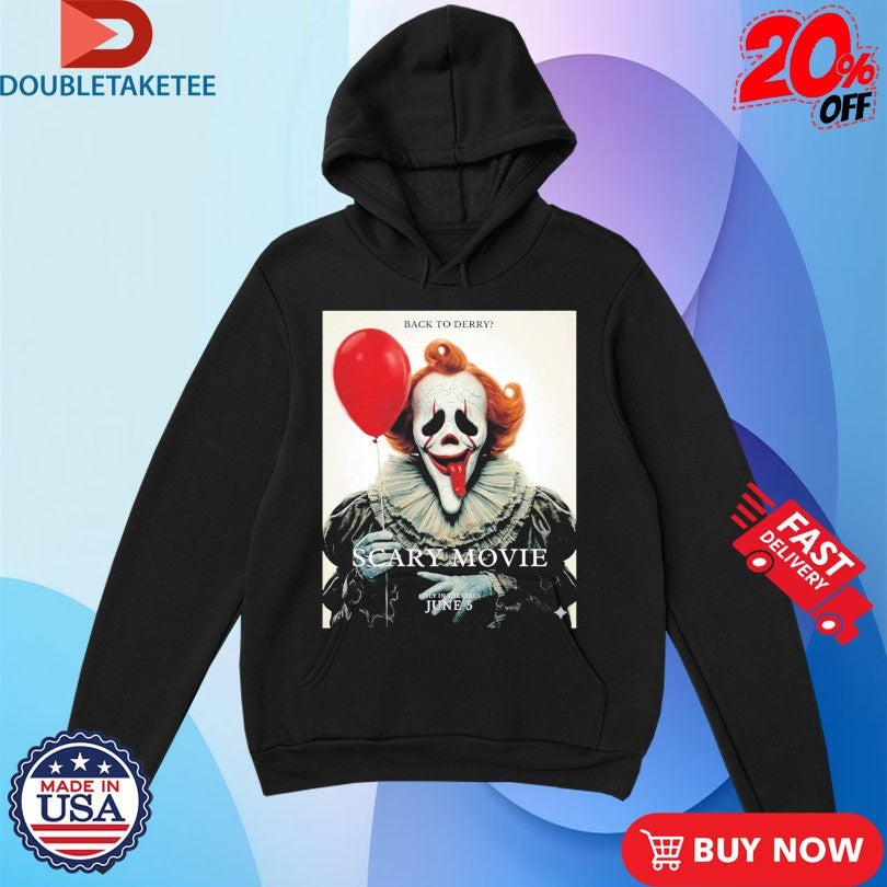 Official Scary Movie 6 IT Back To Derry Balloon Shirts