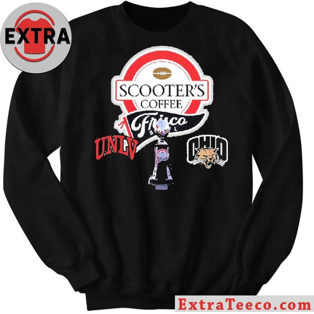 Official Scooter’s Coffee Frisco Bowl UNLV Rebels Versus Ohio Bobcats Bowl Season College Football 2025 2026 Logo Shirt