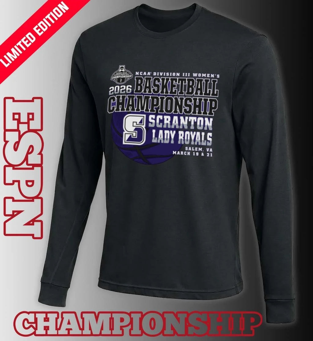 Official Scranton Lady Royals 2026 NCAA DIII Women’s Basketball Championship Shirt