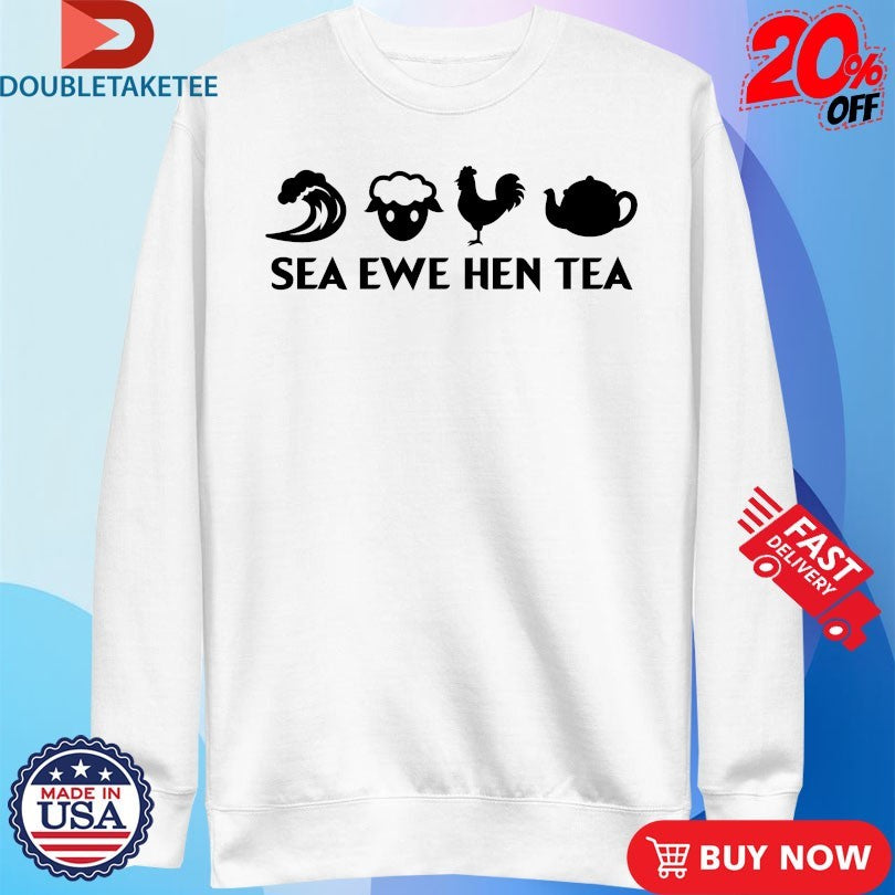 Official Sea Ewe Hen Tea Wave Sheep Rooster Shirts