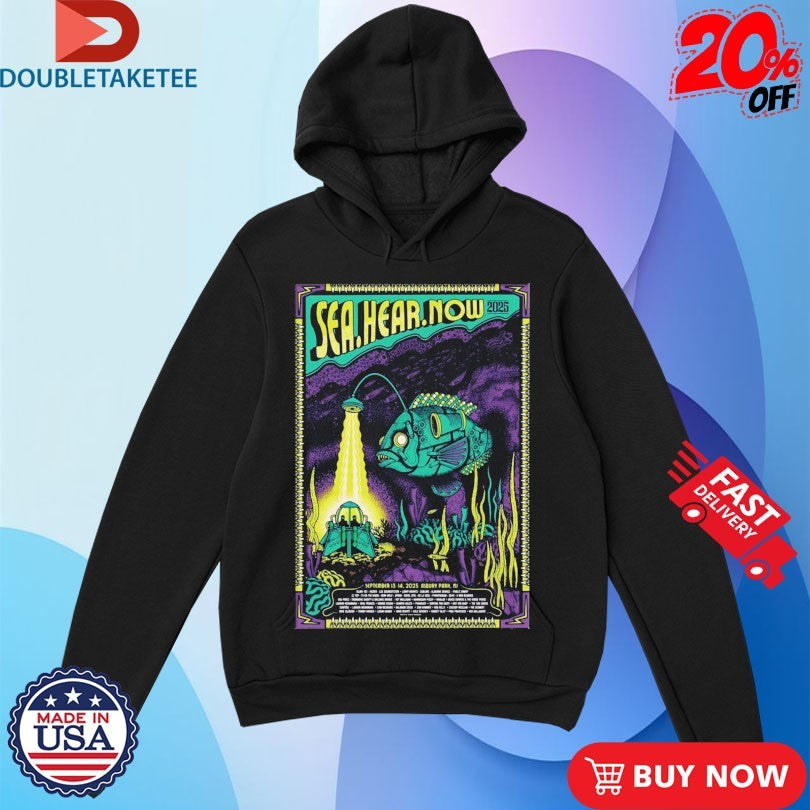 Official Sea Hear Now Festival In Asbury Park NJ On September 13-14 2025 Fish Shirts