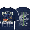 Official Seahawks 1 Seed NFC West Division Champions 2025 Two Sided Shirt