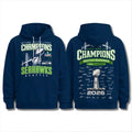 Official Seahawks SBLX Champions Team Signature And Logo Shirt