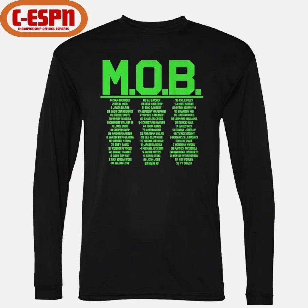 Official Seattle Football M.O.B World Champions Roster Shirt