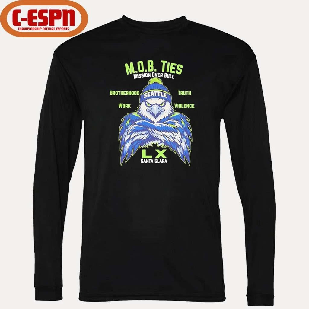Official Seattle Football MOB Ties Mission Over Bull Shirt
