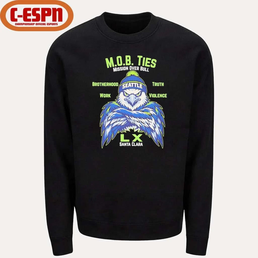 Official Seattle Football MOB Ties Mission Over Bull Shirt