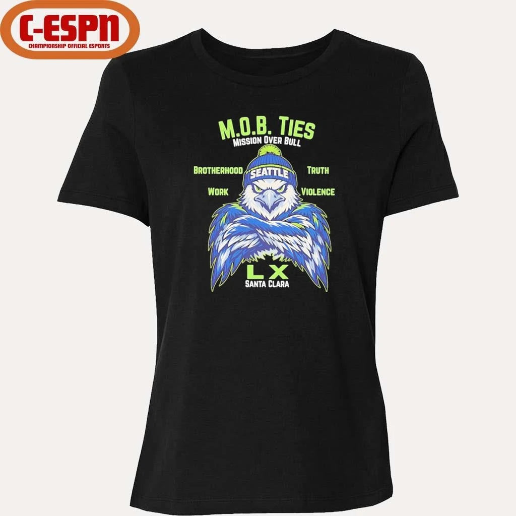 Official Seattle Football MOB Ties Mission Over Bull Shirt