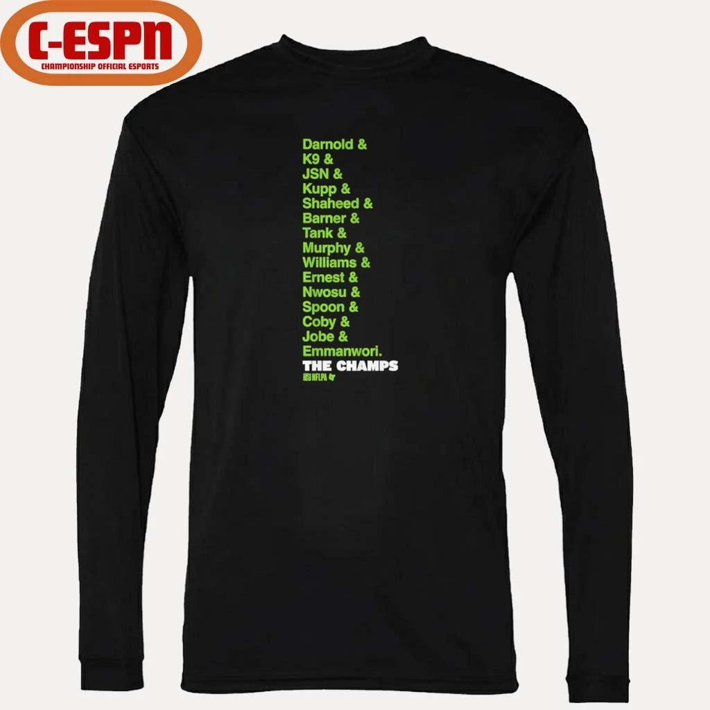 Official Seattle Football World Champions List Shirt