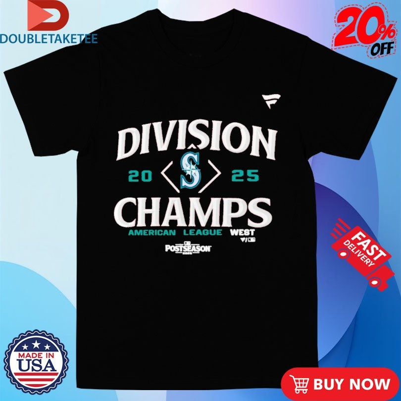 Official Seattle Mariners MLB Postseason 2025 AL West Division Champions Shirts