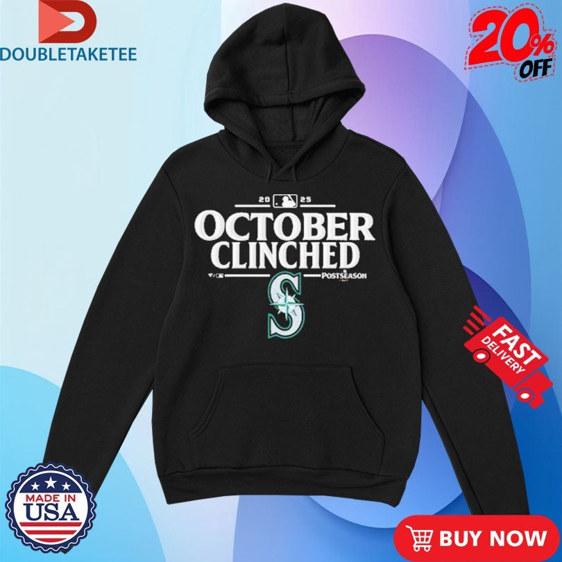 Official Seattle Mariners October Clinched 2025 MLB Postseason Shirts