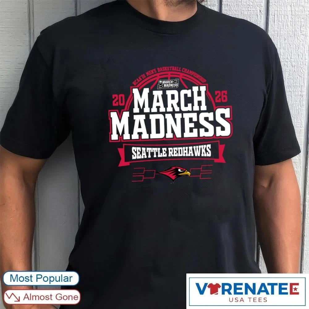 Official Seattle Redhawks 2026 NCAA DI Men’s Basketball Championship March Madness Bound T-Shirt