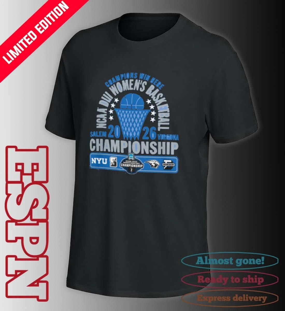 Official Semifinals 2026 NCAA Division III Women’s Basketball Championship Shirt