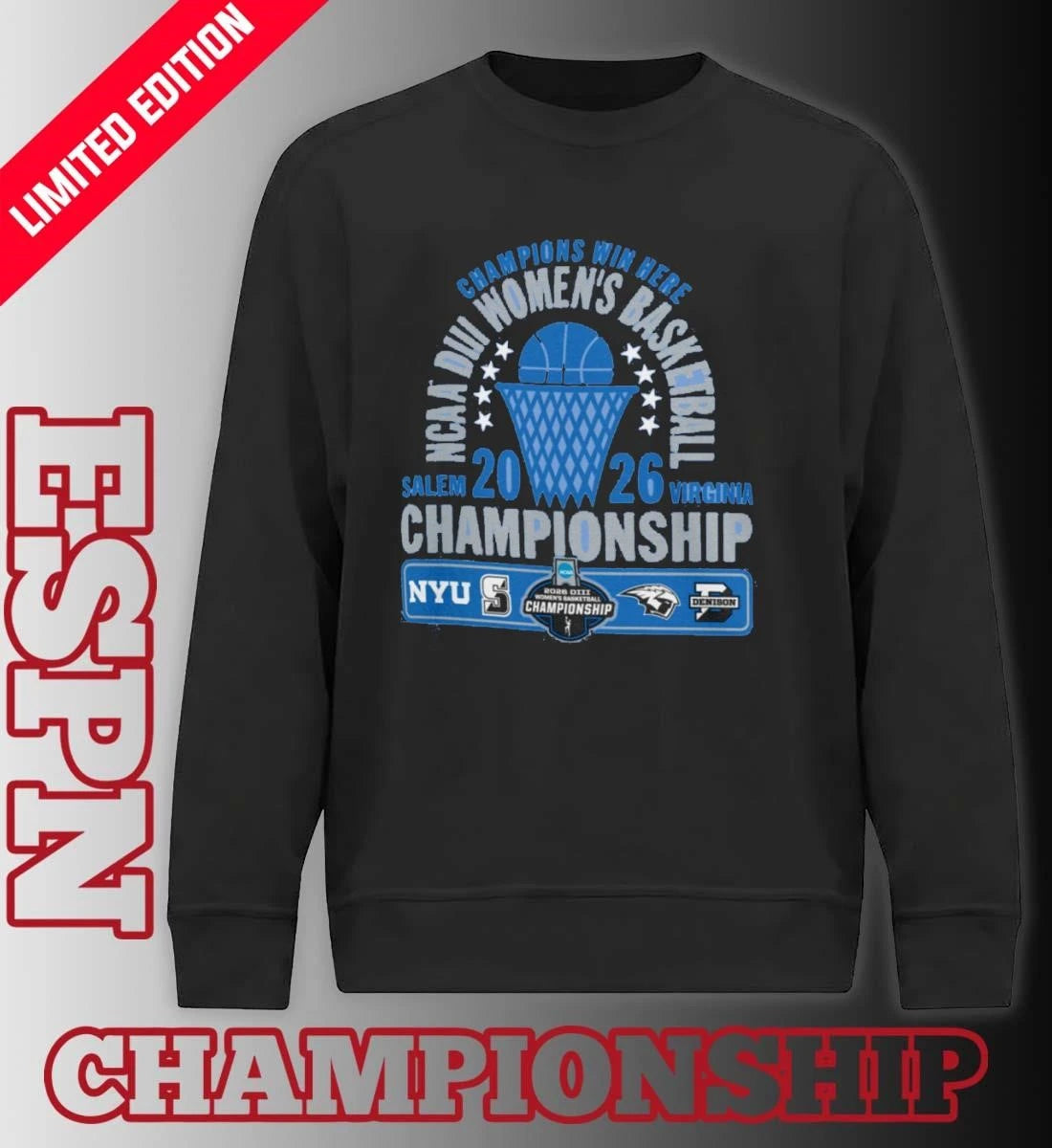 Official Semifinals 2026 NCAA Division III Women’s Basketball Championship Shirt