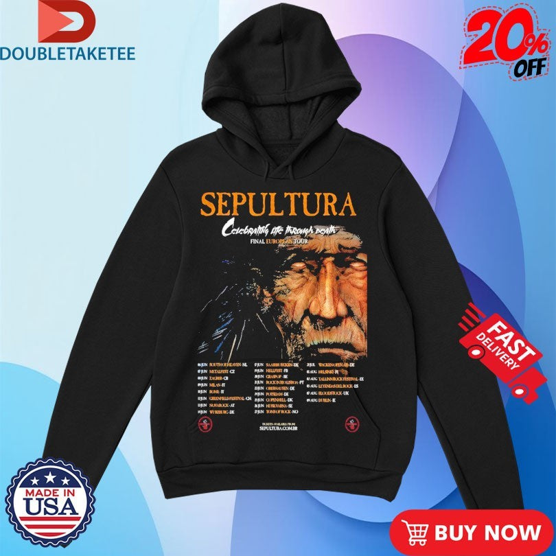Official Sepultura Celebrating Life Through Death Final European Tour 2026 Dates Shirts