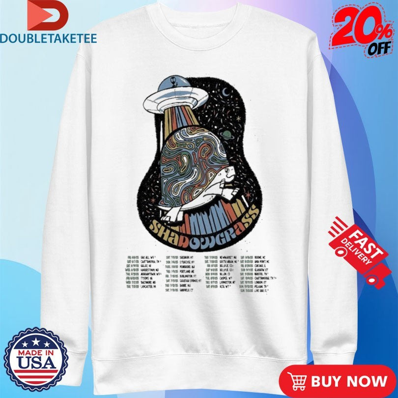 Official Shadowgrass 2025 Summer Tour UFO Turtle Shirts