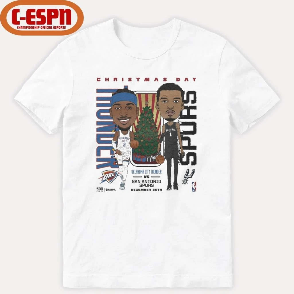 Official Shai Gilgeous-Alexander Vs Victor Wembanyama 2025 NBA Christmas Day Match Up Shirt