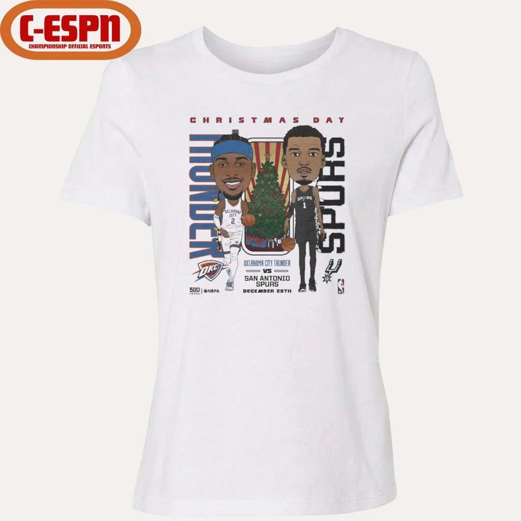 Official Shai Gilgeous-Alexander Vs Victor Wembanyama 2025 NBA Christmas Day Match Up Shirt