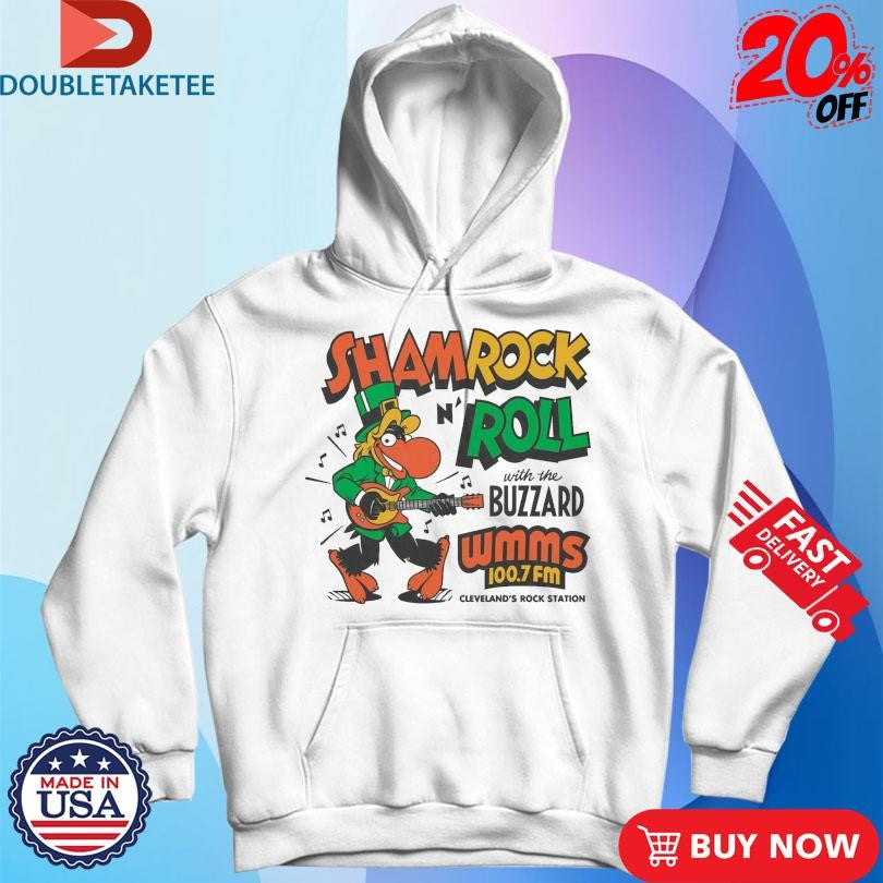 Official Shamrock &amp; Roll With The Buzzard WMMS Cleveland’s Rock Station St Patricks 2025 Shirts