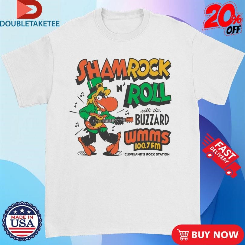 Official Shamrock &amp; Roll With The Buzzard WMMS Cleveland’s Rock Station St Patricks 2025 Shirts