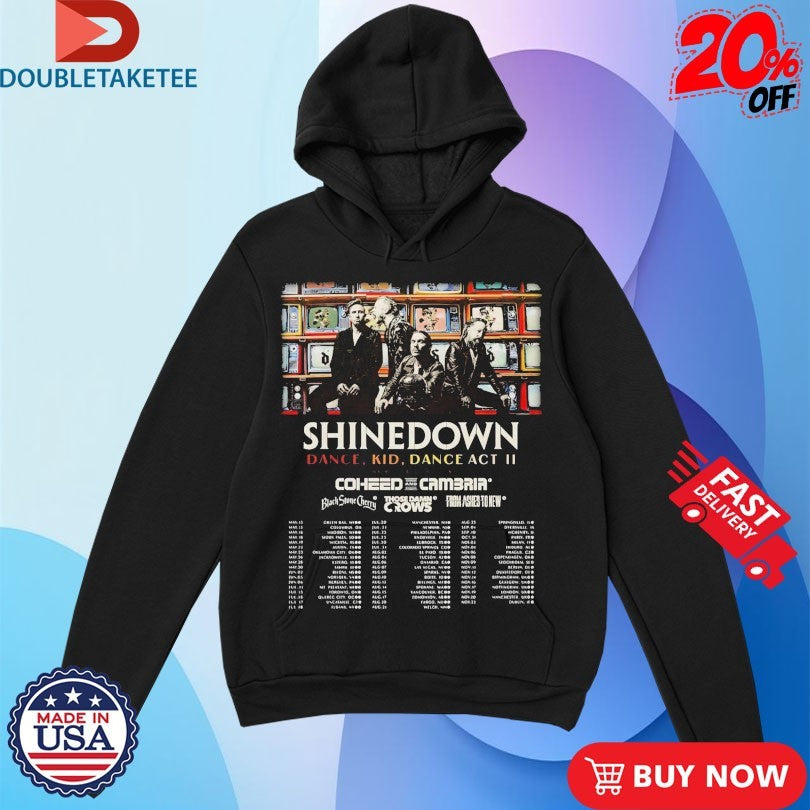Official Shinedown Dance Kid Dance Act II Tour 2026 Dates Shirts