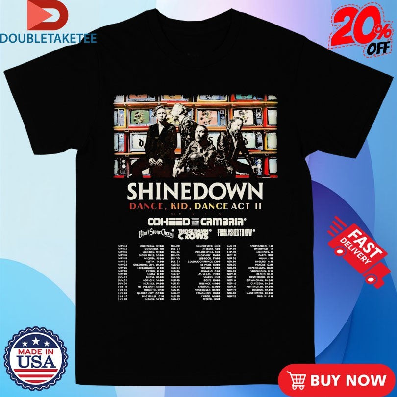 Official Shinedown Dance Kid Dance Act II Tour 2026 Dates Shirts