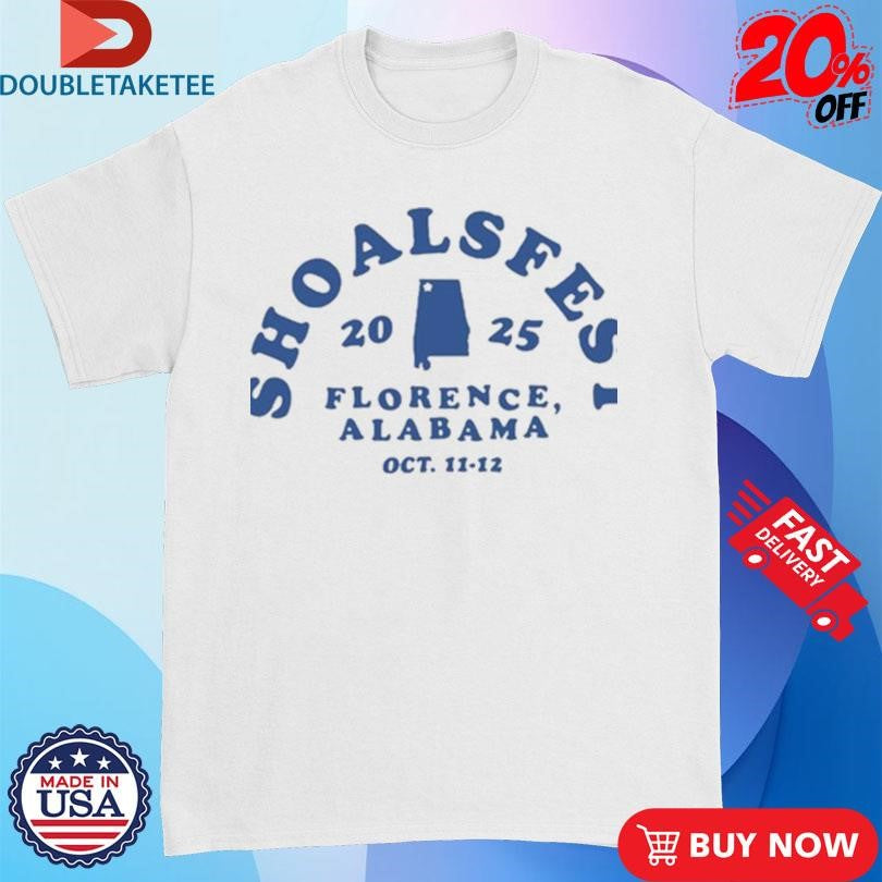 Official ShoalsFest In Florence Alabama Merch Tee At McFarland Park On October 11 2025 Tour Shirts