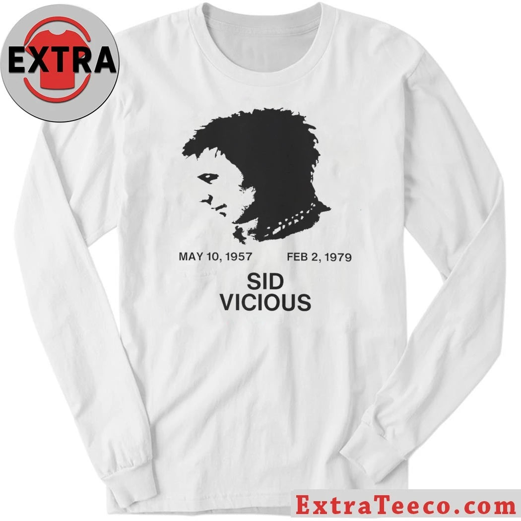 Official Sid Vicious He was born on May 10, 1957, and died on February 2, 1979 T-Shirt