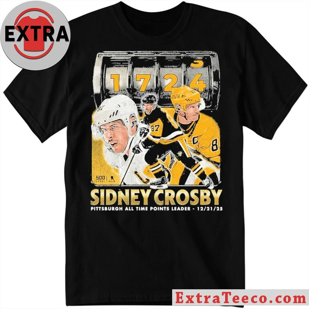 Official Sidney Crosby Pittsburgh All Time Points Leader 2025 T-Shirt