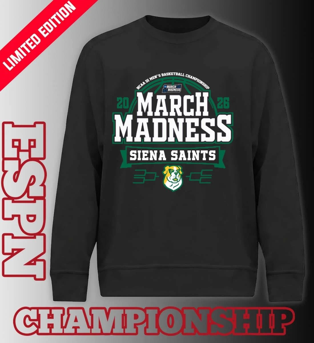 Official Siena Saints March Madness 2026 NCAA DI Men’s Basketball Tournament T-Shirt