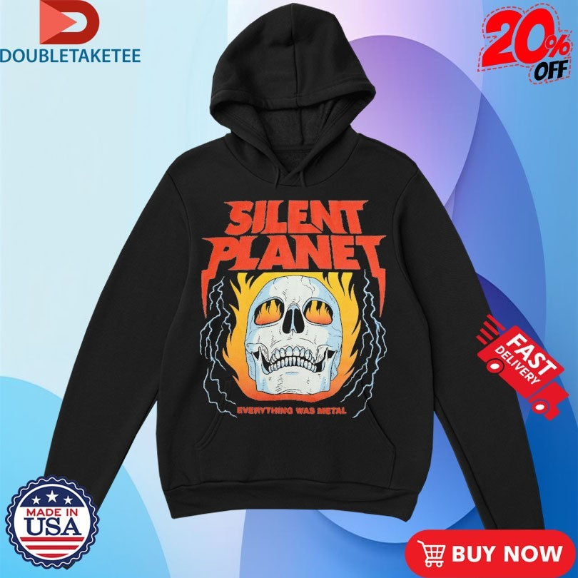 Official Silent Planet Everything Was Metal Skull Flame Shirts