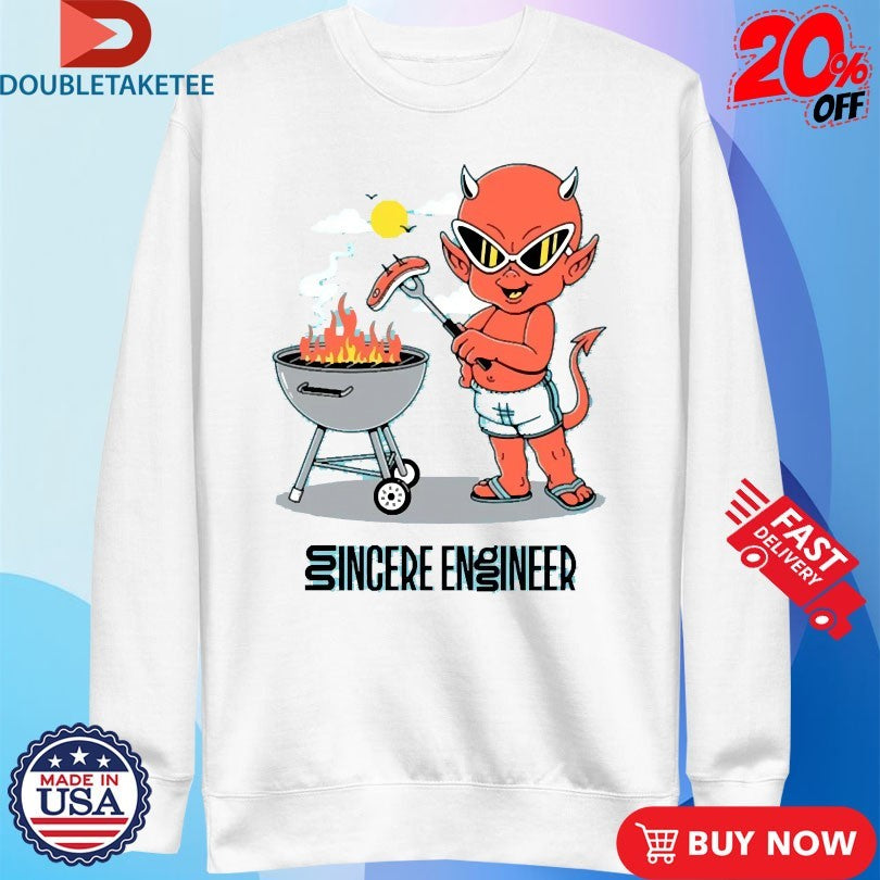 Official Sincere Engineer Grill Devil BBQ Shirts