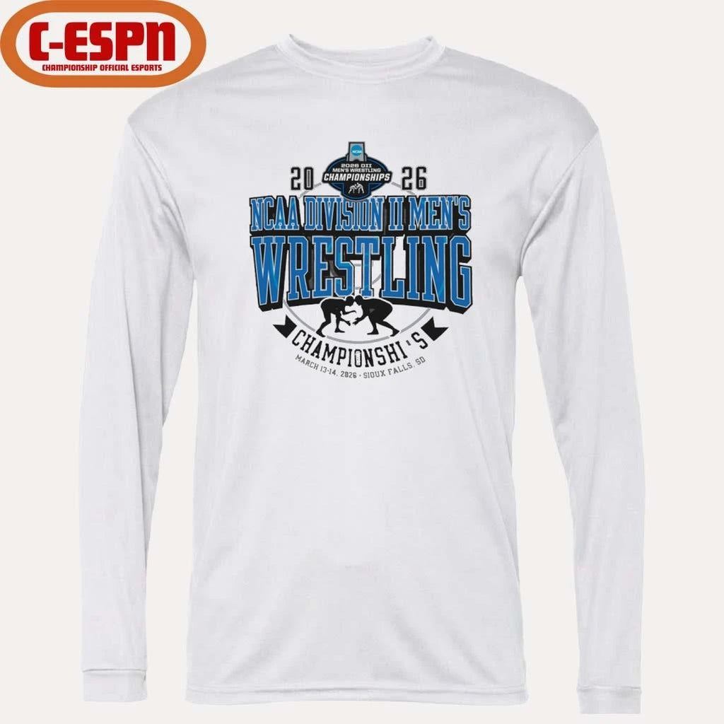 Official Sioux Falls, SD 2026 NCAA DII Men’s Wrestling Championships T-Shirt