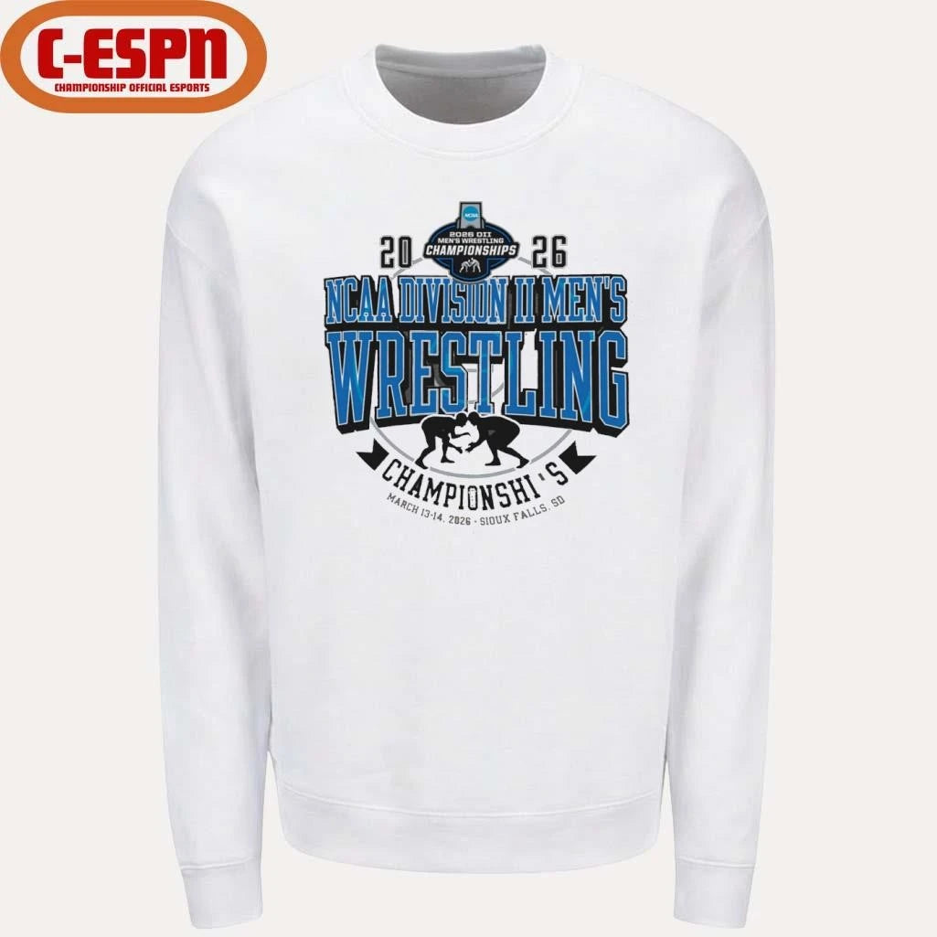 Official Sioux Falls, SD 2026 NCAA DII Men’s Wrestling Championships T-Shirt