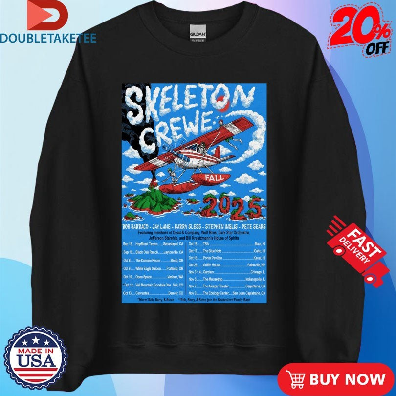 Official Skeleton Crewe Fall Tour 2025 Dates Shirts