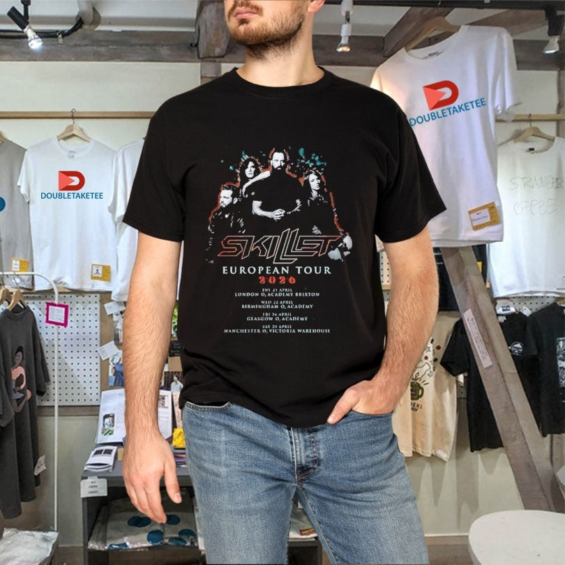 Official Skillet EU &amp; UK Tour 2026 Dates Shirts
