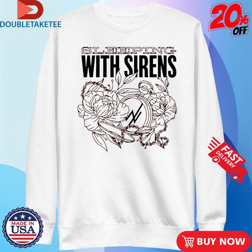 Official Sleeping With Sirens Floral Stopwatch Shirts