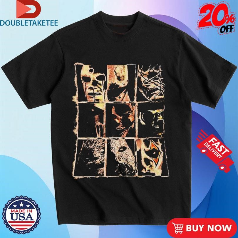 Official Slipknot 9 Squares Member Mask Shirts