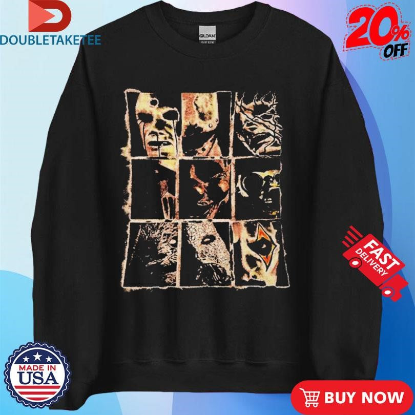 Official Slipknot 9 Squares Member Mask Shirts