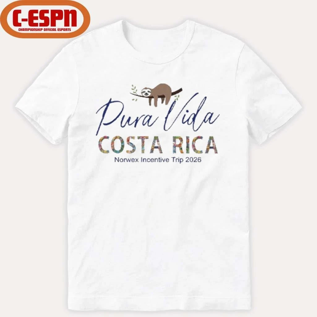 Official Sloth Pura Vida Costa Rica Norwex Incentive Trip 2026 T-Shirt