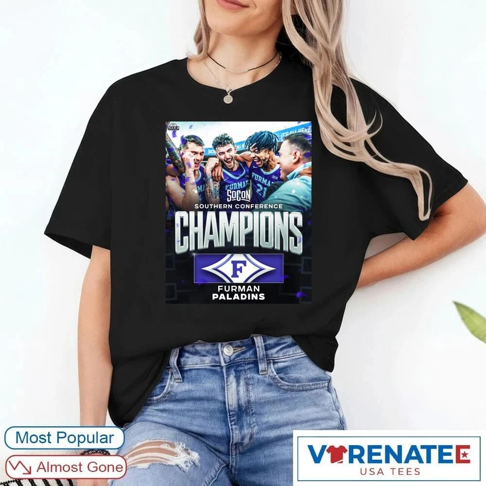Official SoCon Southern Conference Champions Furman Paladins Poster T-Shirt