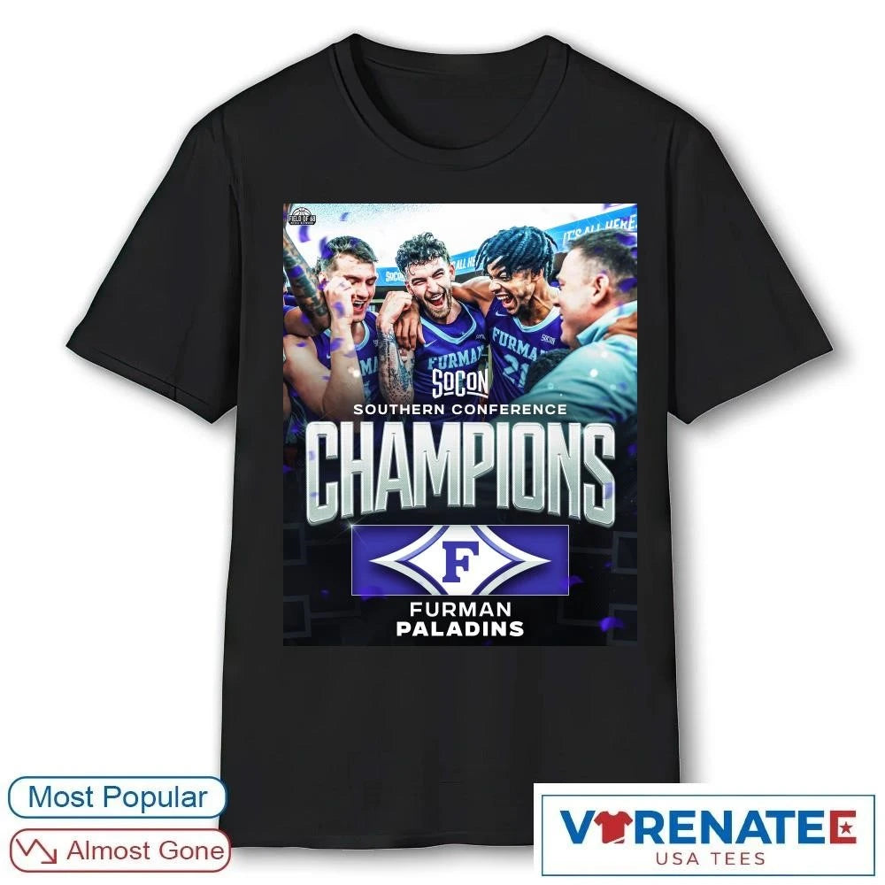 Official SoCon Southern Conference Champions Furman Paladins Poster T-Shirt