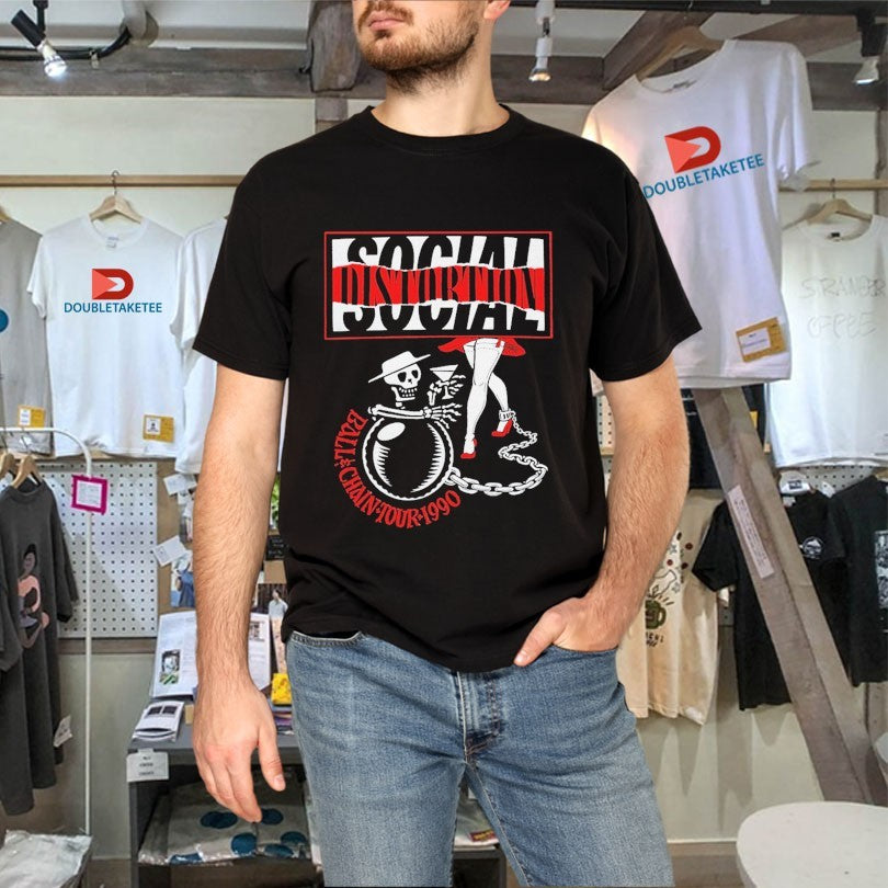 Official Social Distortion Ball And Chain Tour 1990 Shirts