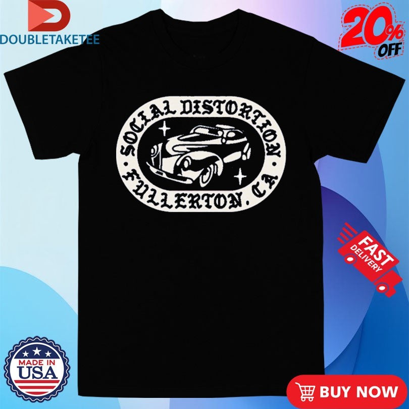 Official Social Distortion Fullerton CA Car Indigo Shirts