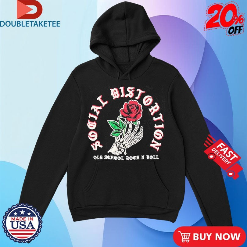 Official Social Distortion Old School Rock N Roll Skelly Rose Shirts