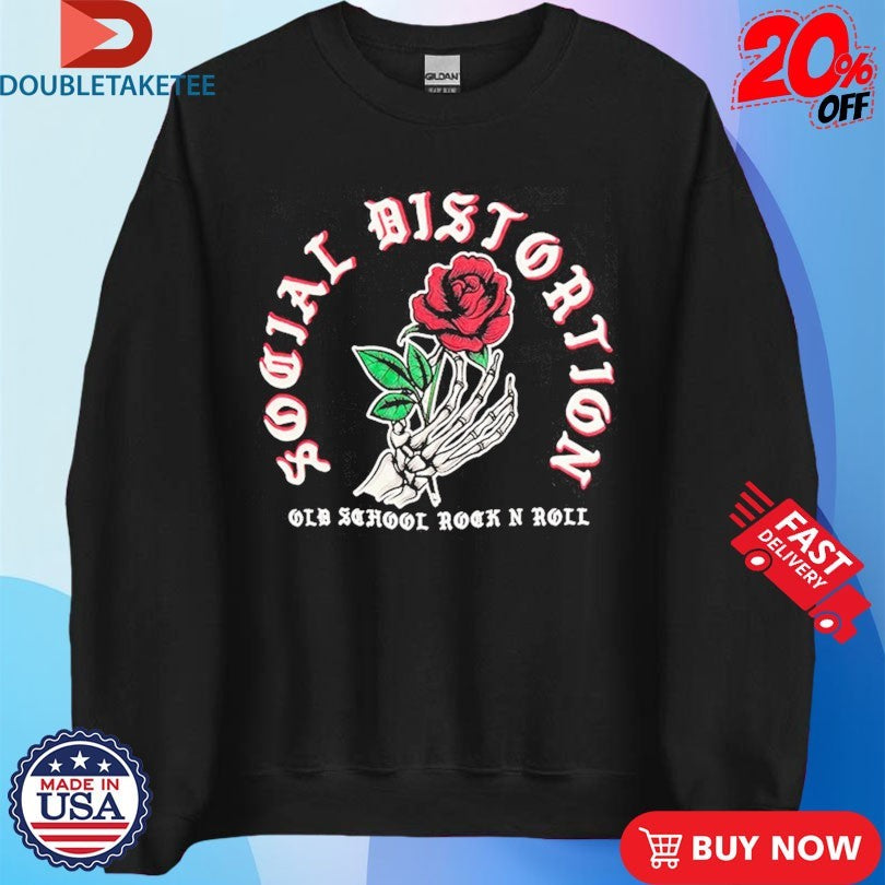 Official Social Distortion Old School Rock N Roll Skelly Rose Shirts